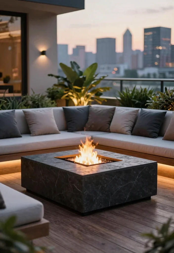 15 Small Fire Pit Ideas That Fit on Apartment Patios and Decks - 3. Raised Fire Pit 1