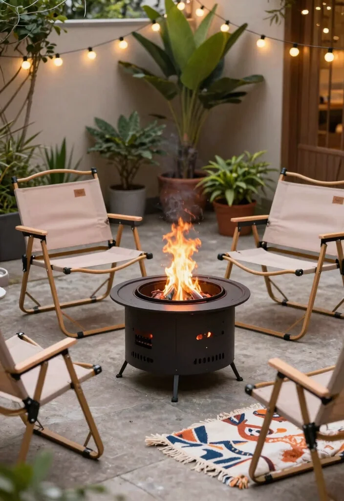 15 Small Fire Pit Ideas That Fit on Apartment Patios and Decks - 7. Portable Fire Pit 1