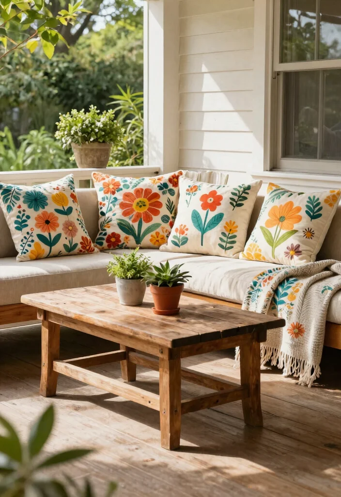 15 Spring Porch Decorating Ideas That Brighten Up Your Entryway - 2. Eco-Friendly Fabrics 1