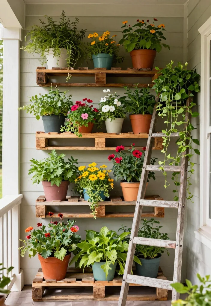 15 Spring Porch Decorating Ideas That Brighten Up Your Entryway - 3. Vertical Gardening 1