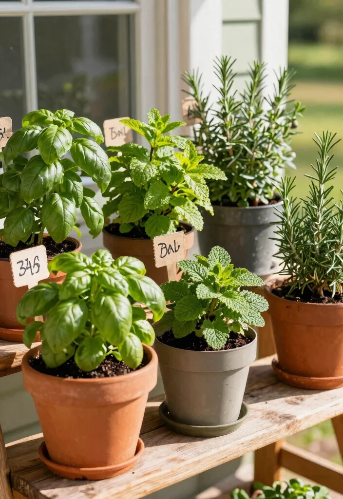 15 Spring Porch Decorating Ideas That Brighten Up Your Entryway - 8. Potted Herb Garden 1
