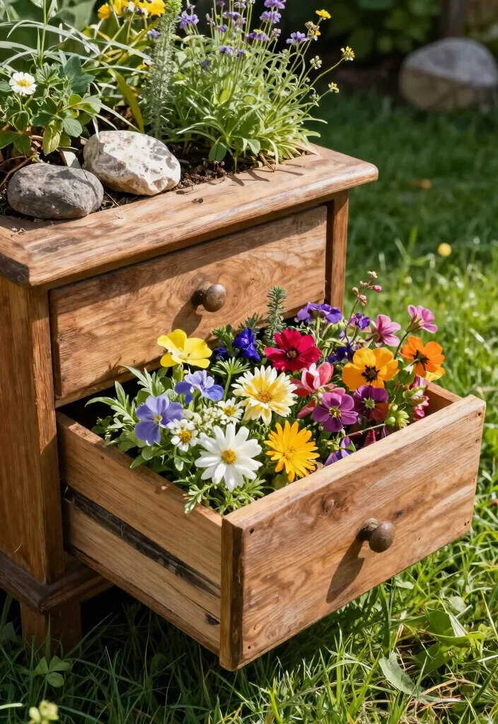 15 Unique Planter Ideas That Turn Junk Into Garden Gold - 10. Expired Drawer Garden 1