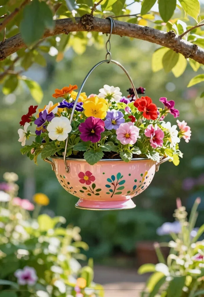 15 Unique Planter Ideas That Turn Junk Into Garden Gold - 11. Colander Gardens 1
