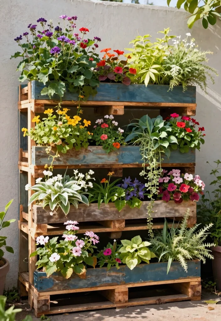 15 Unique Planter Ideas That Turn Junk Into Garden Gold - 13. Fence Pallet Planters 1