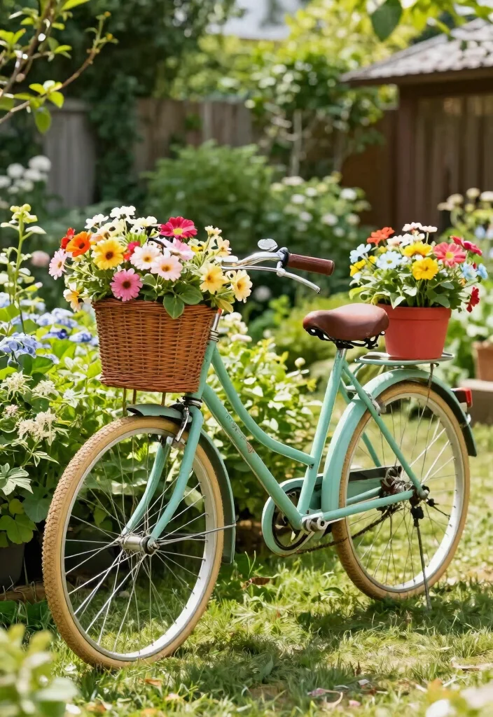 15 Unique Planter Ideas That Turn Junk Into Garden Gold - 7. Vintage Bicycle Planters 1