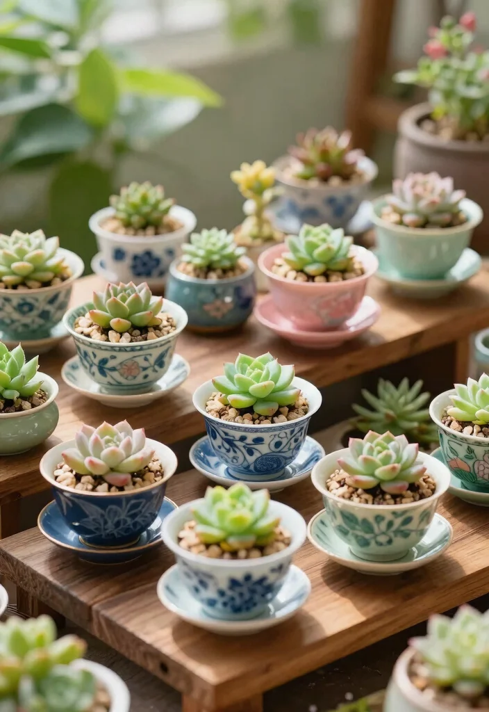 15 Unique Planter Ideas That Turn Junk Into Garden Gold - 8. Tea Cup Treasures 1